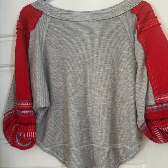 Free People Heather Gray Combo Top Size XS - Picture 5 of 6